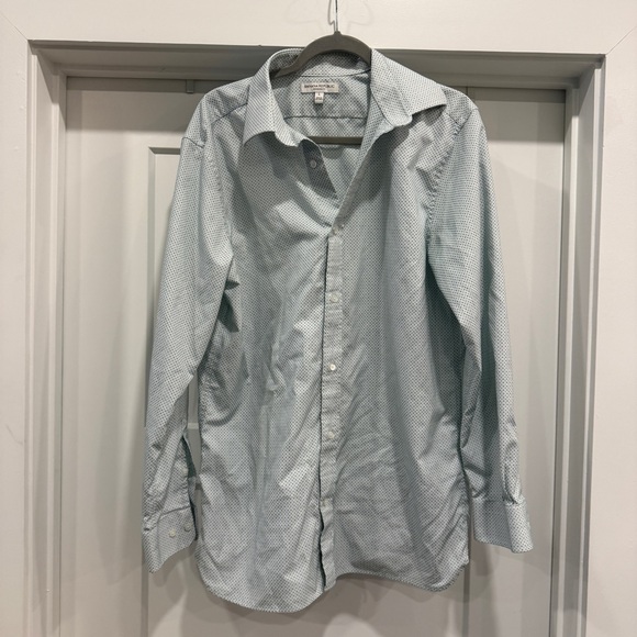 Banana Republic Blue Green Texture Patterned Dress Shirt - Picture 1 of 3